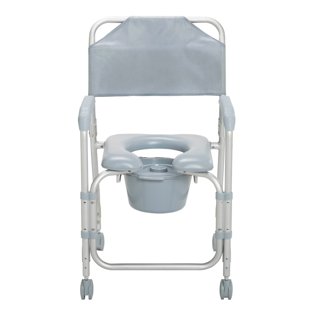 Aluminum Shower Chair and Commode with Casters