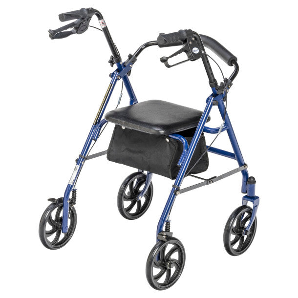 Durable 4 Wheel Rollator with 7.5" Casters (10257BL-1)