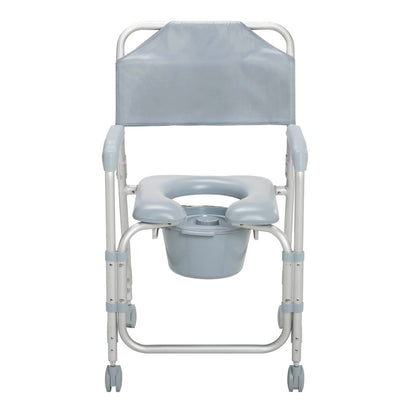 Aluminum Shower Chair and Commode with Casters
