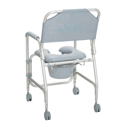 Aluminum Shower Chair and Commode with Casters