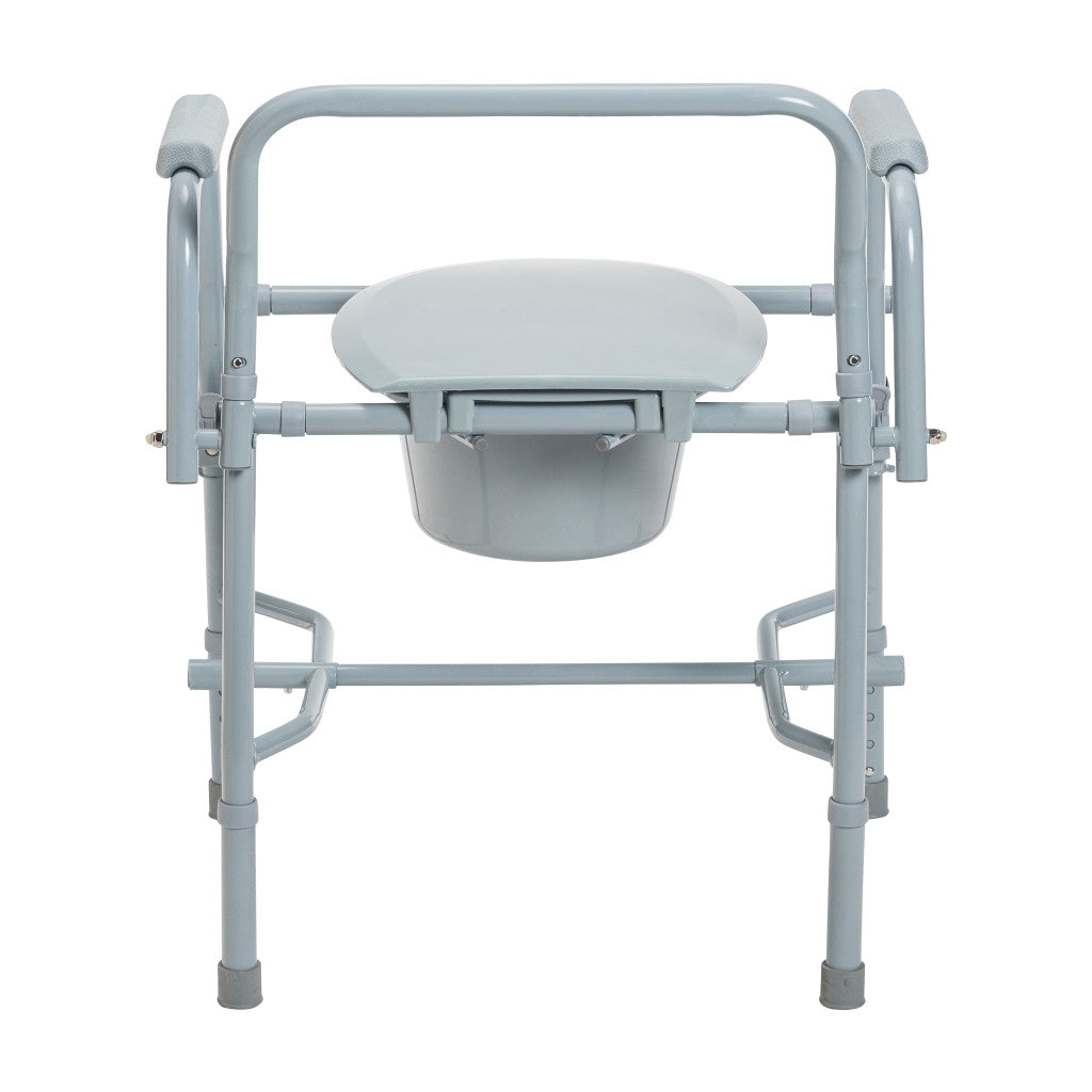 Deluxe Steel Drop Arm Commode