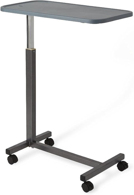 Adjustable Overbed Bedside Table with Wheels, Great for Hospital Use or at Home as Bed Tray (Composite)