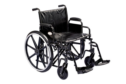 ProBasics Heavy Duty K0007 Wheelchair, 22" x 18" Seat with Footrests (Bariatric)