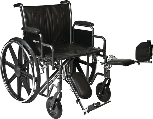 ProBasics Heavy Duty K0007 Wheelchair, 28" x 20" Seat with Footrests (Bariatric)
