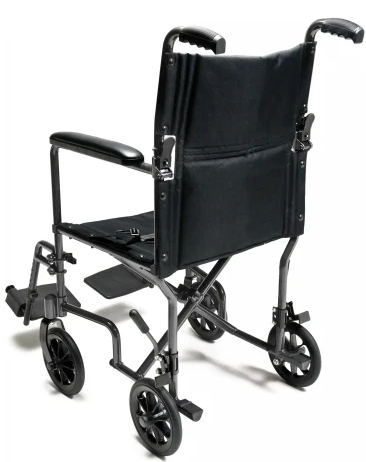 Grahamfield EJ796-1 Silver Vein Steel Transport Wheelchair 19" Seat Width